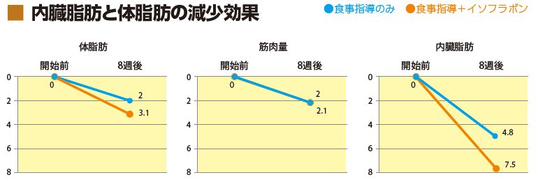 内臓脂肪と体脂肪の減少効果