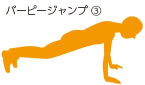 両足を後ろに伸ばす