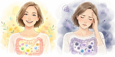 腸内環境で感情の比較
